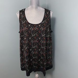PENNINGTONS tank top sleeveless print blouse women’s plus size 2X summer